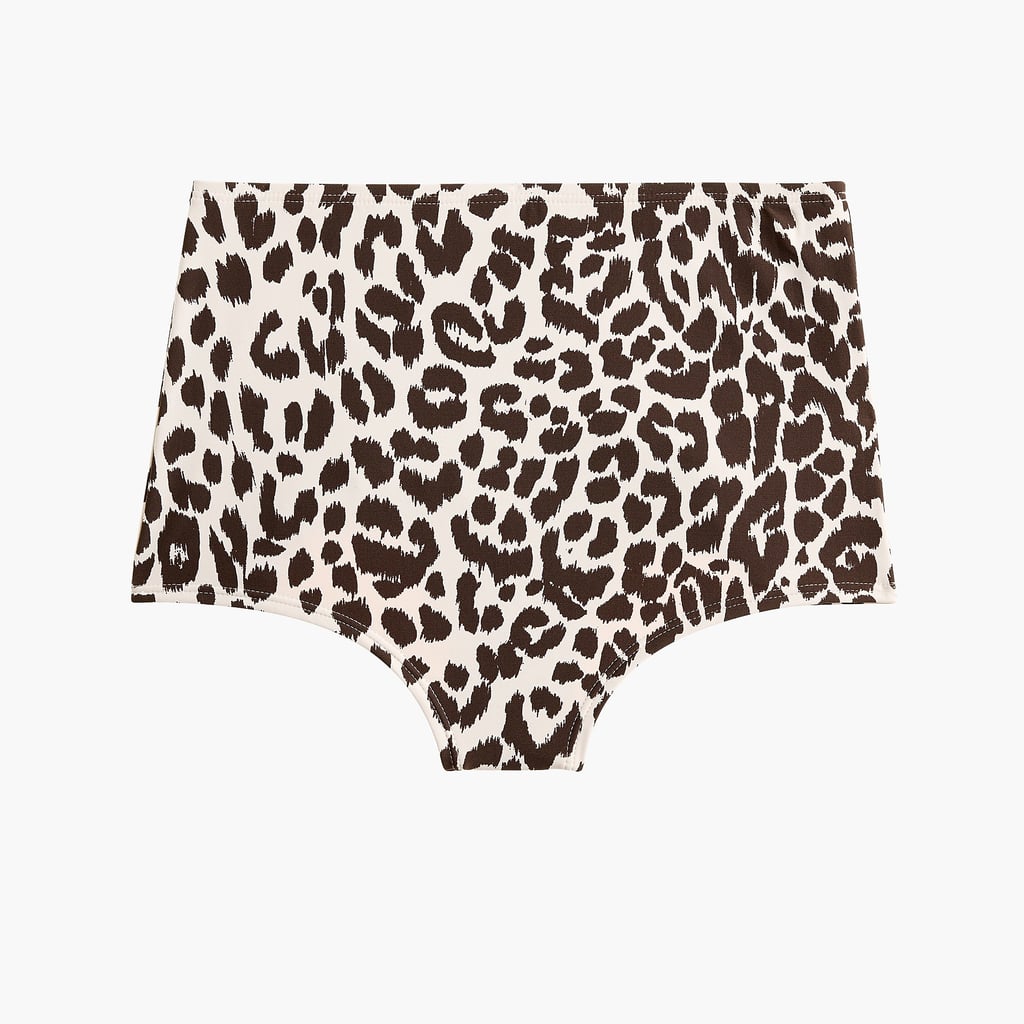 J.Crew Seamless High-Waisted Bikini Bottom in Leopard