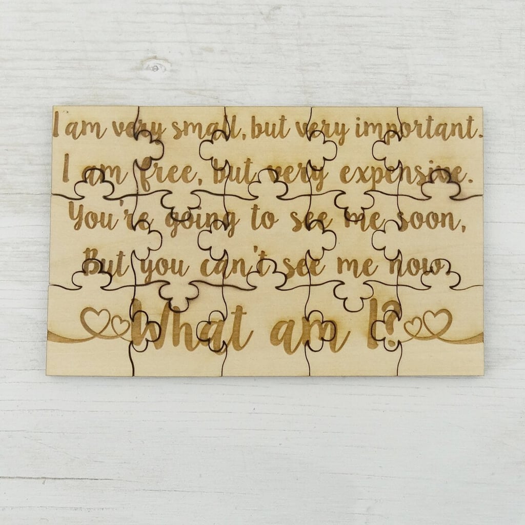 What Am I? Baby Reveal Riddle Puzzle
