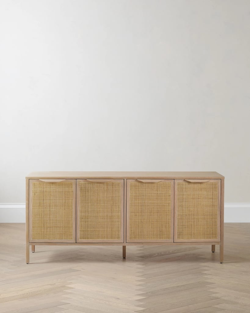 Quince Solid Wood and Natural Rattan Sideboard