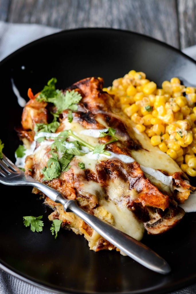 Slow-Cooker Spinach and Mushroom Enchiladas