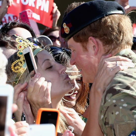 Prince Harry Gets a Kiss on the Lips From Australian Fan