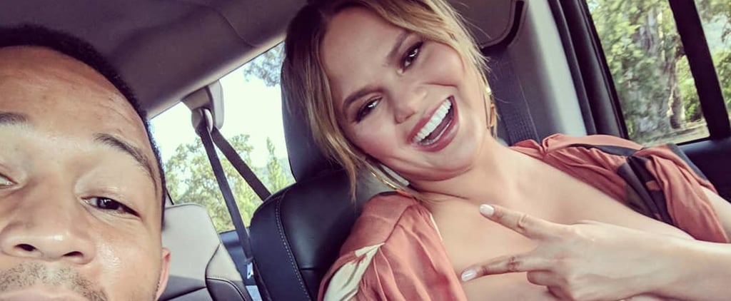 Chrissy Teigen Pumping on Father's Day 2018