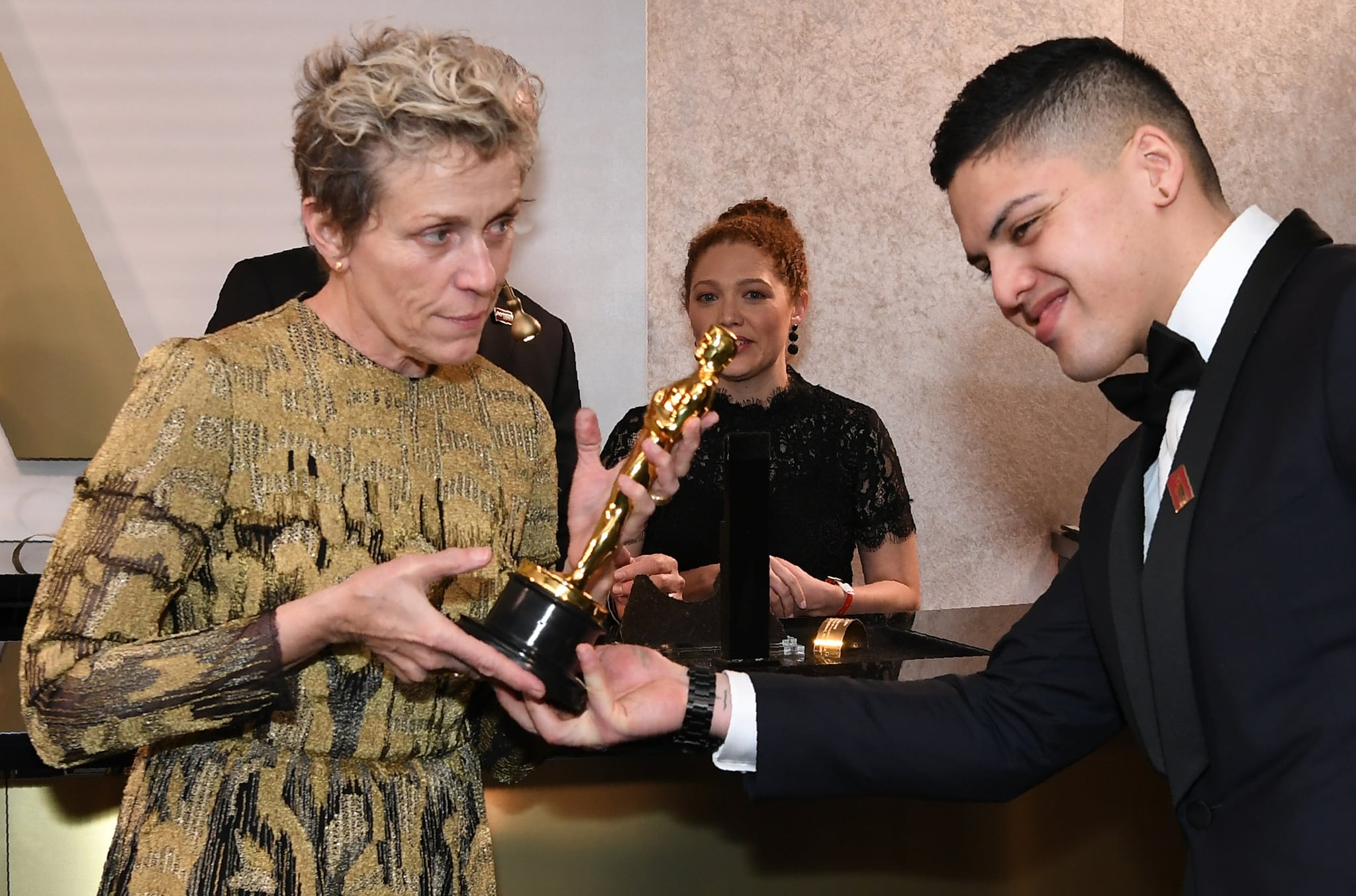 Best Actress laureate Frances McDormand attends the 90th Annual Academy Awards Governors Ball at the Hollywood & Highland centre on March 4, 2018, in Hollywood, California. / AFP PHOTO / ANGELA WEISS        (Photo credit should read ANGELA WEISS/AFP/Getty Images)