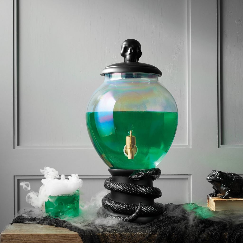 For Potions, Concoctions, and Cocktails: Light Up Glass and Iron Halloween Beverage Dispenser