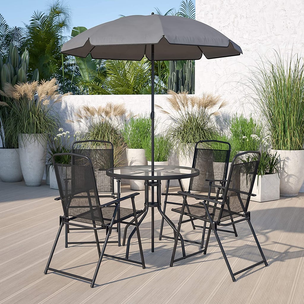 Nantucket 6-Piece Black Patio Garden Set