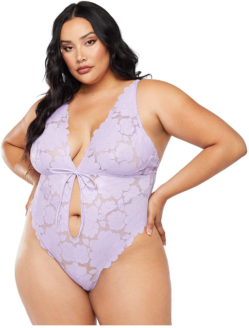 Savage x Fenty Floral Glow Lace Bodysuit With Keyhole