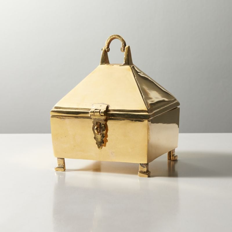 Bonnie: Palma Large Brass Latch Box