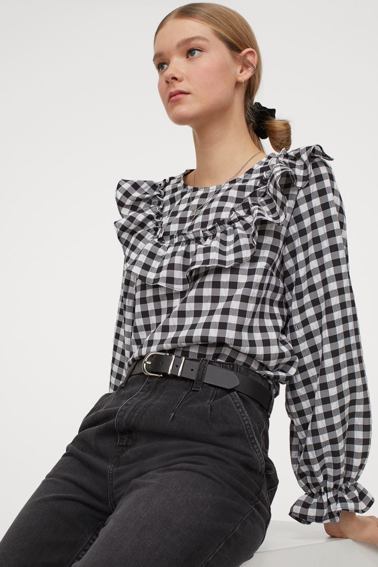 Flounced blouse h&m shop