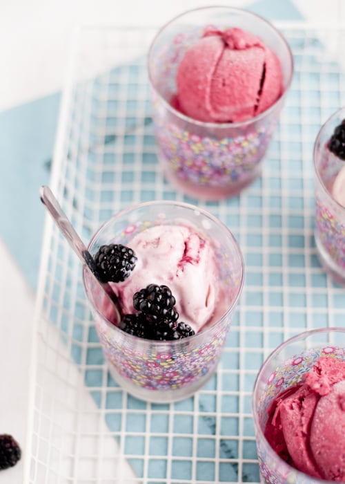 Blackberry Rosewater Ice Cream