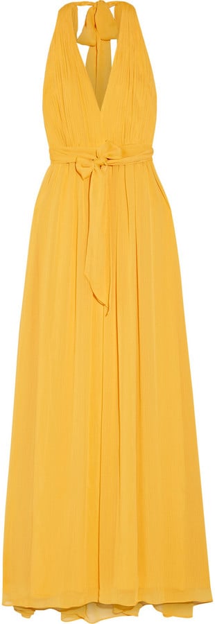 Alice + Olivia Kassidy Pleated Crepon Maxi Dress ($385)