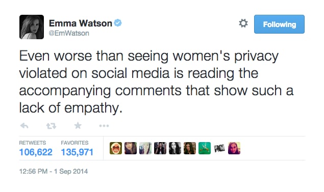 Emma Watson Expressed Dismay Over the Massive Celebrity Nude Photo Hack