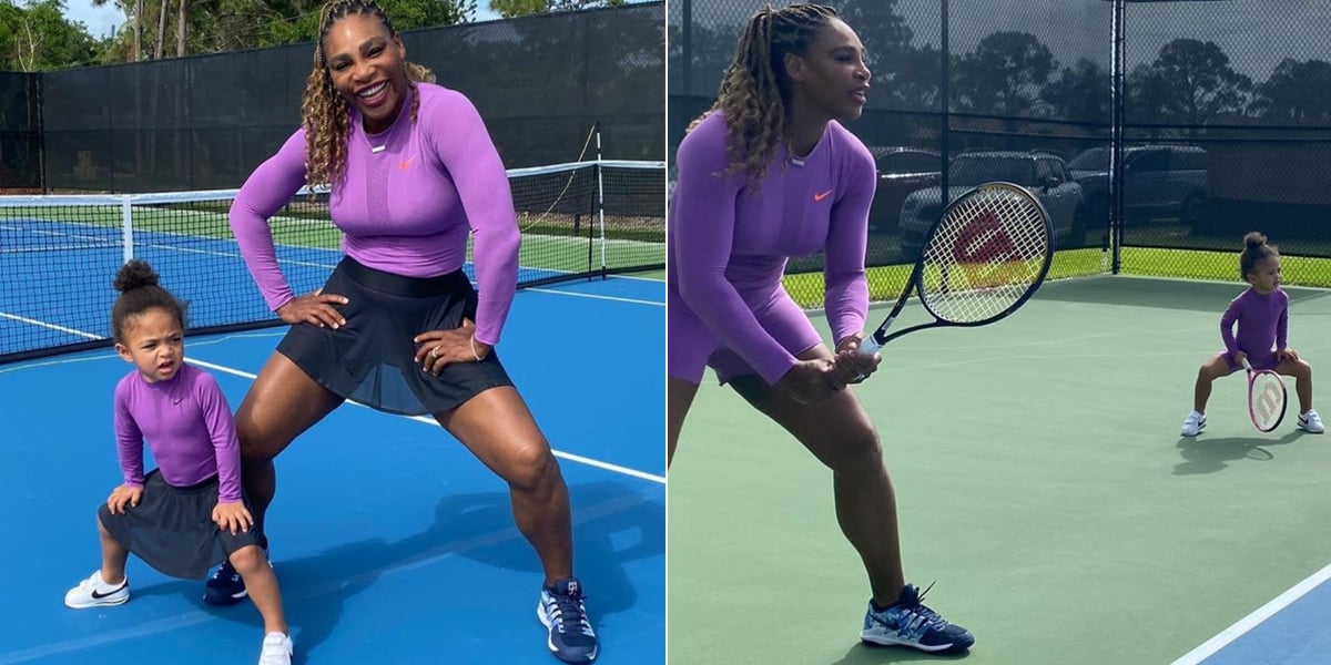 Watch Serena Williams Play Tennis With Daughter Alexis PS Family(02)