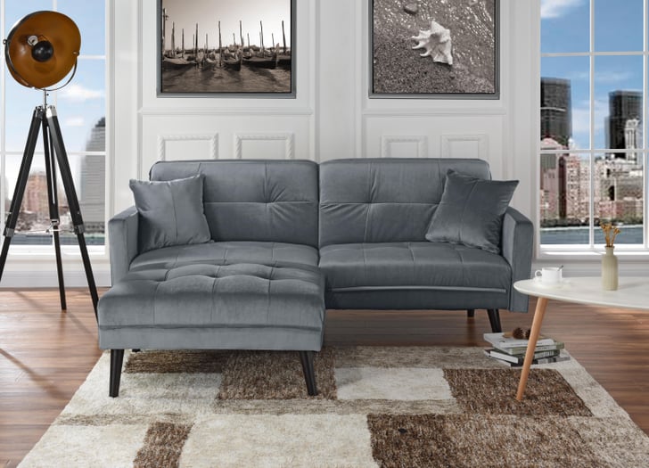 Mid-Century Modern Brush Microfiber Futon Sofa Bed | Best ...