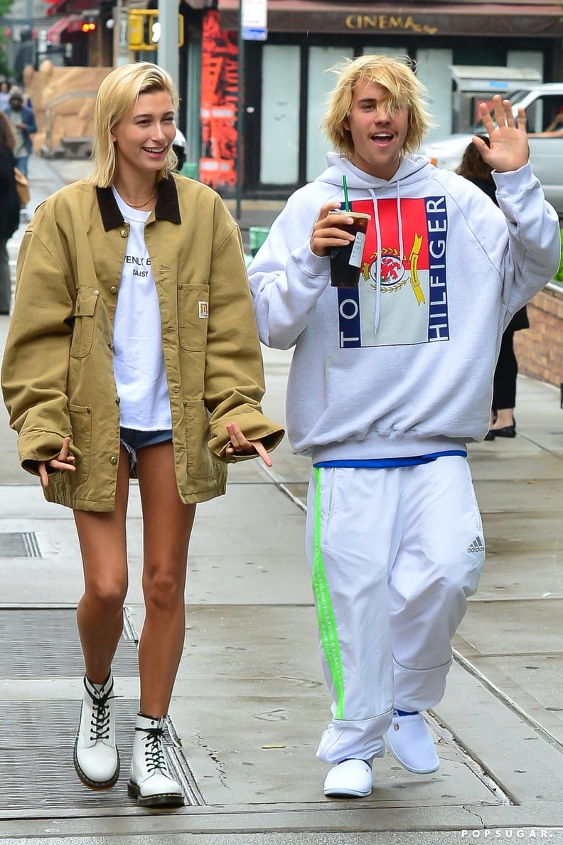 Hailey Bieber and Justin Bieber in New York City, June 2018