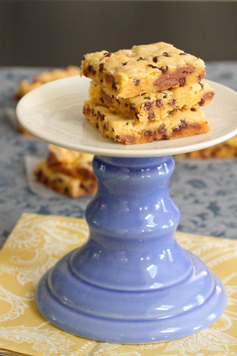 Cadbury Egg Cookie Cake Bars