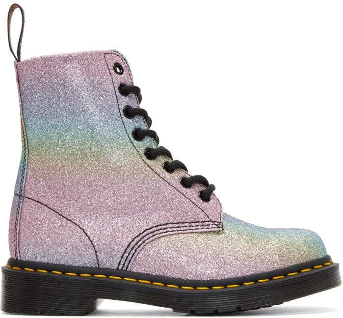 Dr. Martens Multicolor Pascal Rainbow Glitter Boots | 22 Stylish Shoes That  Are Perfect For Festival Season and Beyond | POPSUGAR Fashion Photo 15