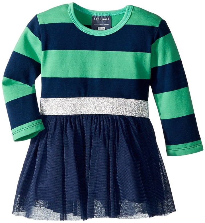 Toobydoo Tulle Dress With Rugby Stripes ($56)