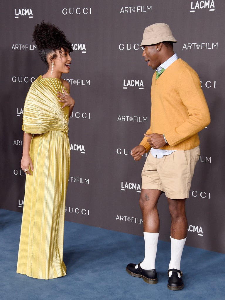 Yara Shahidi Wears Gold Gucci Gown to LACMA Art + Film Gala