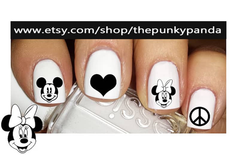 Love Nail Decals Stickers Art Designs Mickey Minnie Enthusiasts Nail  Decorations Holiday Valentine Accessories 