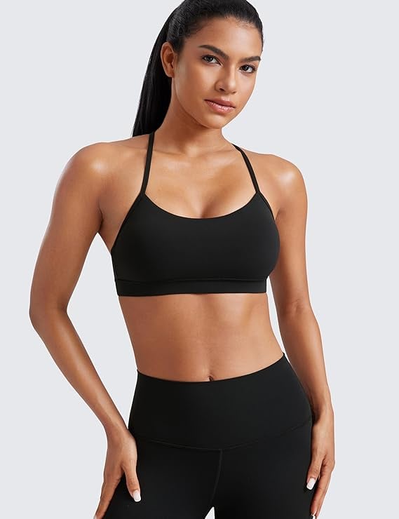 Crz Yoga Butterluxe Y Back Sports Bra ($24, originally $28)
This sports bra holds the number one spot among all of Amazon's bestsellers. Shoppers rave about the thick, supportive material, often comparing it to far pricier brands. One in particular gets name-dropped so frequently in the reviews that it's basically considered a dupe — and there are many mentions of it.