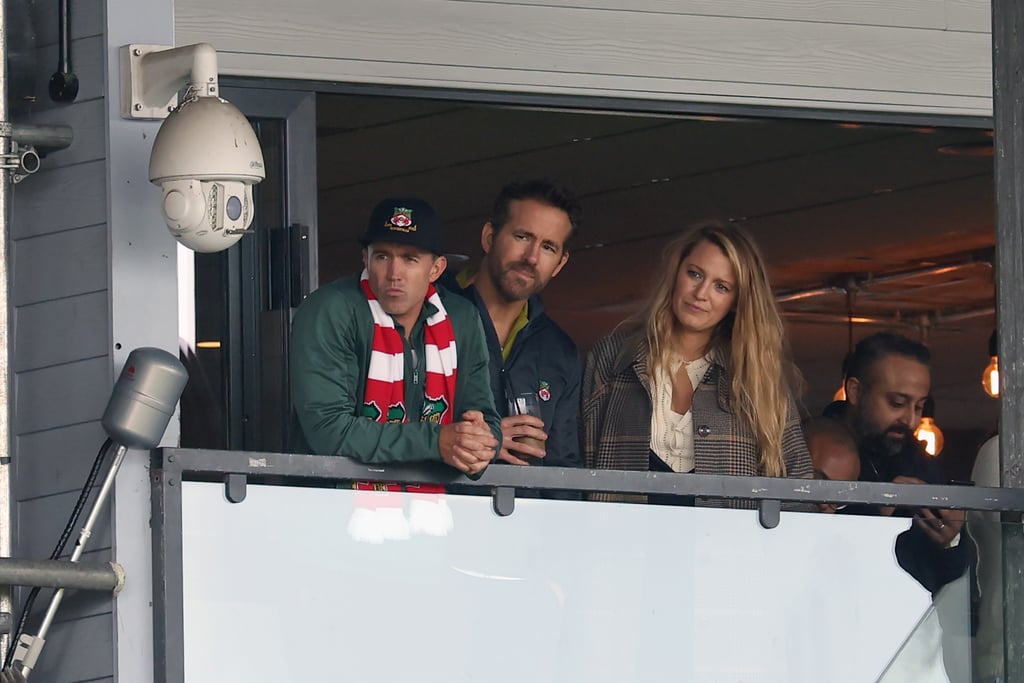 Rob McElhenney, Ryan Reynolds, and Blake Lively Watching Wrexham FC