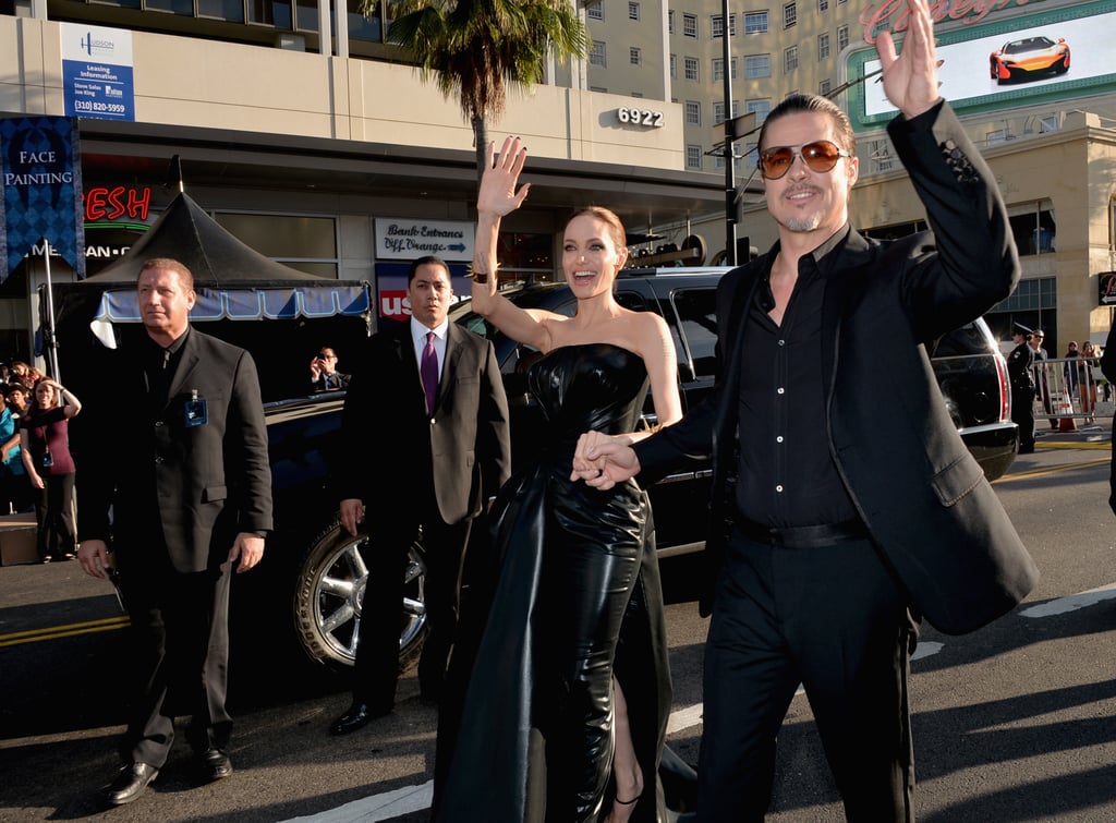 Angelina Jolie and Brad Pitt at the Maleficent LA Premiere