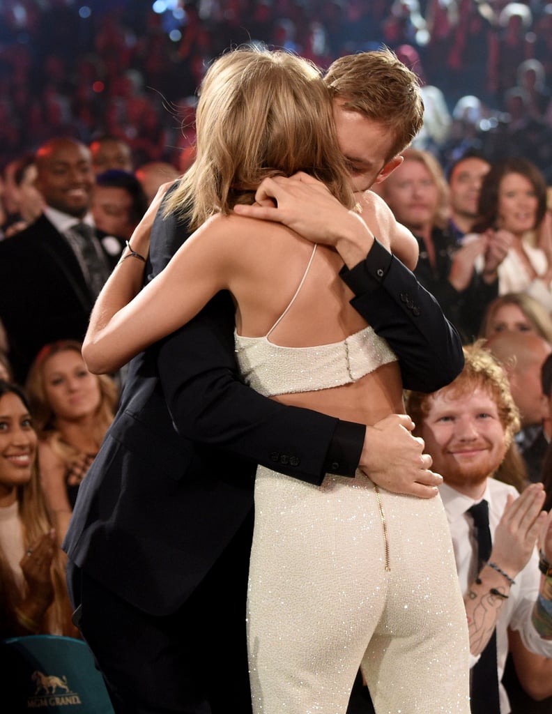 At May's Billboard Music Awards in Vegas, Taylor and Calvin took their relationship to the next level, sitting beside each other for their first official event together. Both musicians took home awards, and each time Taylor won, Calvin gave her a big hug, at one point giving her a kiss on the cheek.