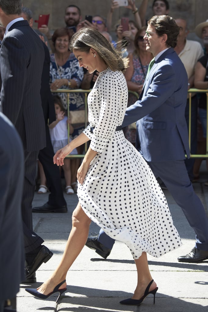 Queen Letizia's Massimo Dutti Midi Dress September 2018