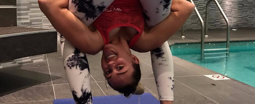 Miley Cyrus Does Yoga Pose For Hillary Clinton