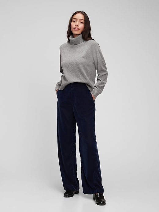 Gap Recycled High Rise Velvet Wide Leg Pants