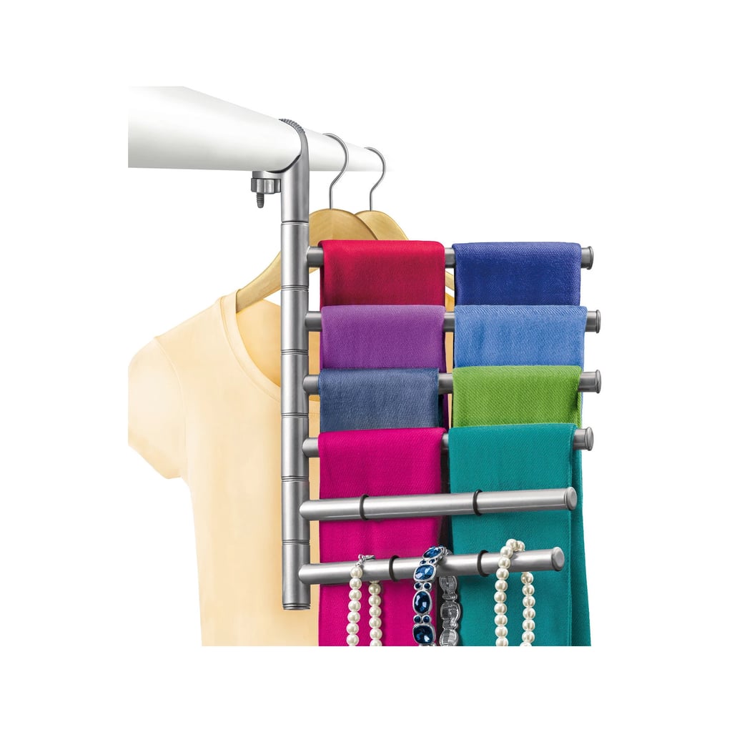 Lynk Hanging Pivoting Scarf Rack and Accessory Holder