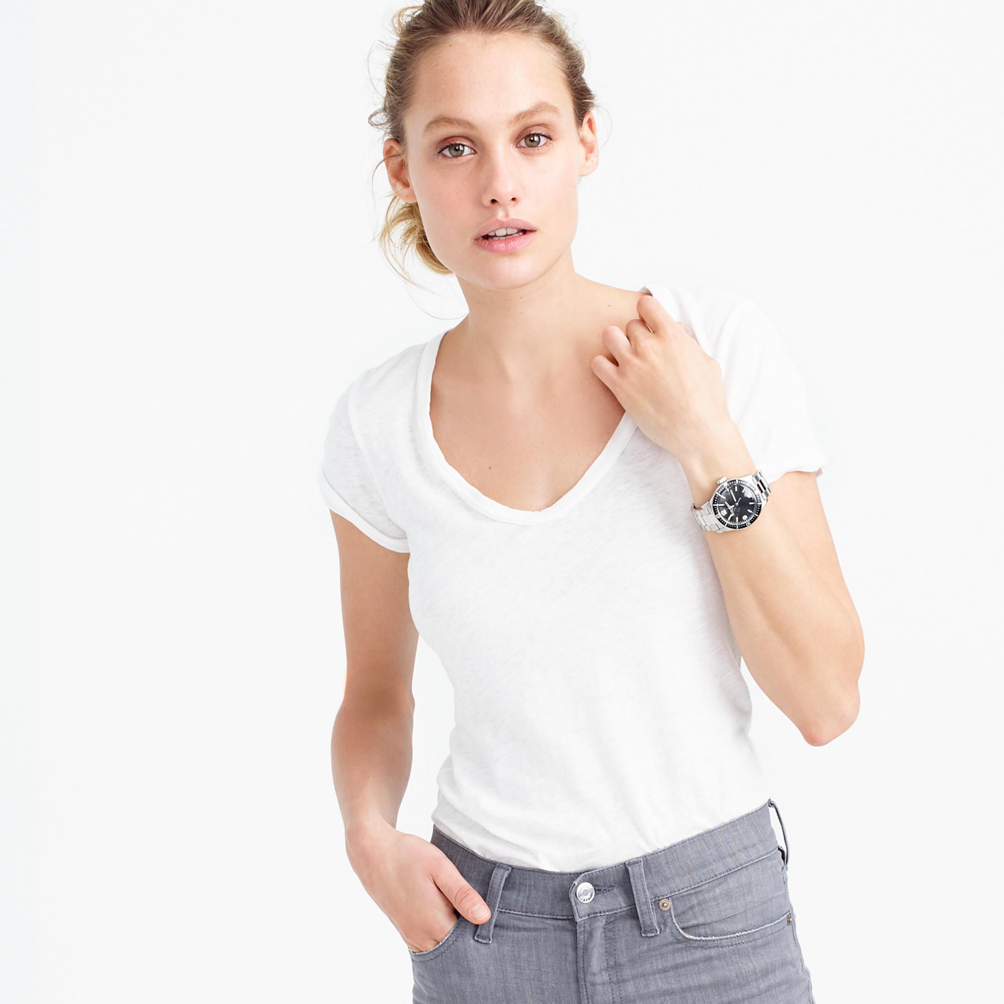 J.Crew Vintage Cotton Scoopneck T-Shirt 