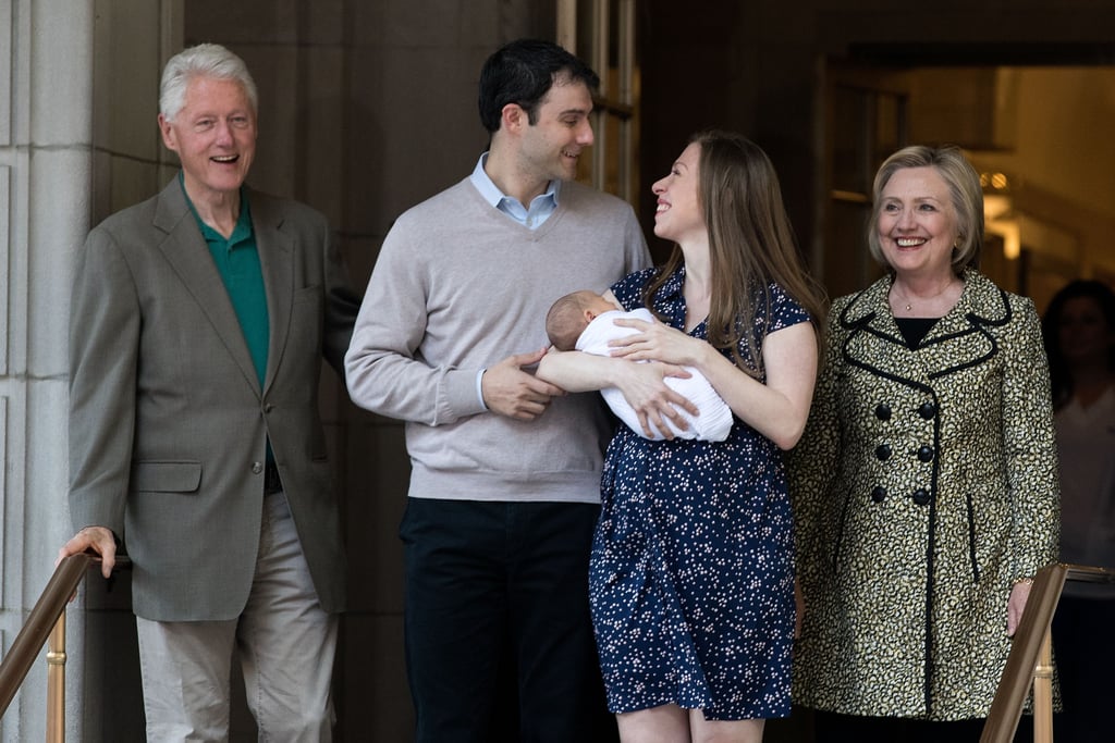 Chelsea Clinton Leaving the Hospital With Her Baby 2016