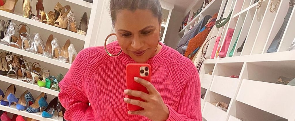 Mindy Kaling's Color-Coordinated Shoe Closet | Instagram