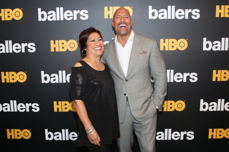 Dwayne Johnson and His Family at Ballers Premiere July 2016 | POPSUGAR