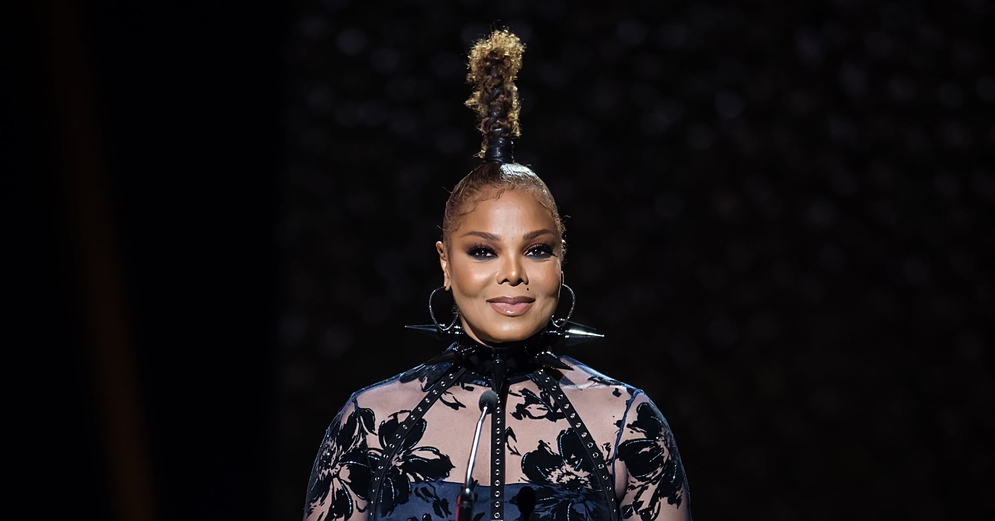NEWARK, NJ - AUGUST 26:  Singer-songwriter and Rock Star Award recipient Janet Jackson speaks on stage during the 2018 Black Girls Rock! at New Jersey Performing Arts Center on August 26, 2018 in Newark, New Jersey.  (Photo by Gilbert Carrasquillo/WireImage)