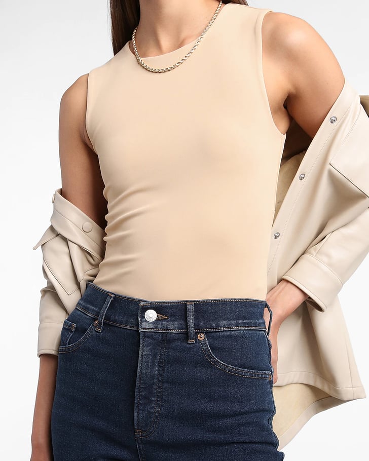 Express Body Contour High Compression Cutout Back Thong Bodysuit