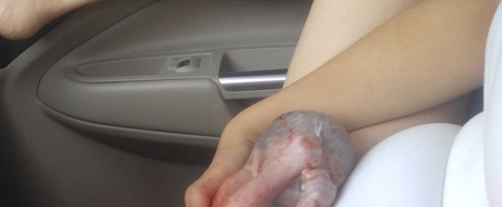 Photo of Baby Born En Caul in a Car