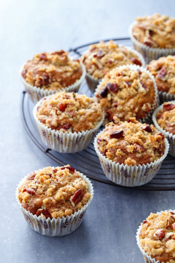 Banana Pecan Crumb Muffins