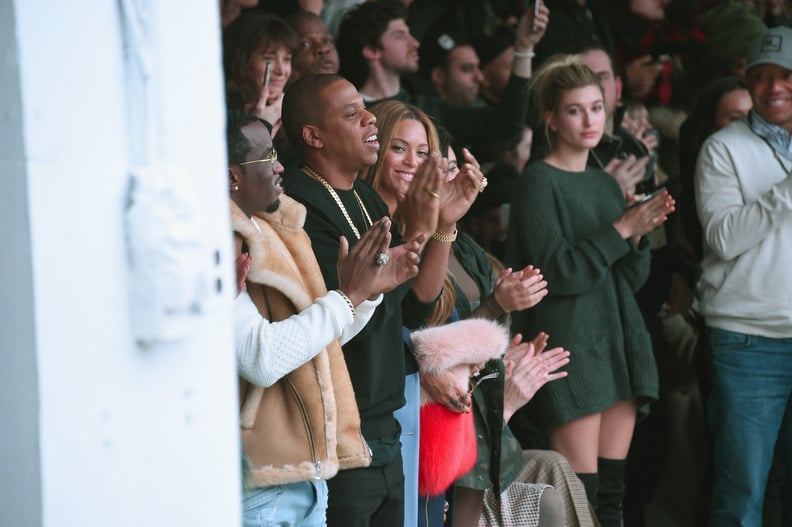 And Hailey Had a Front Row Seat at Kanye's Fashion Show