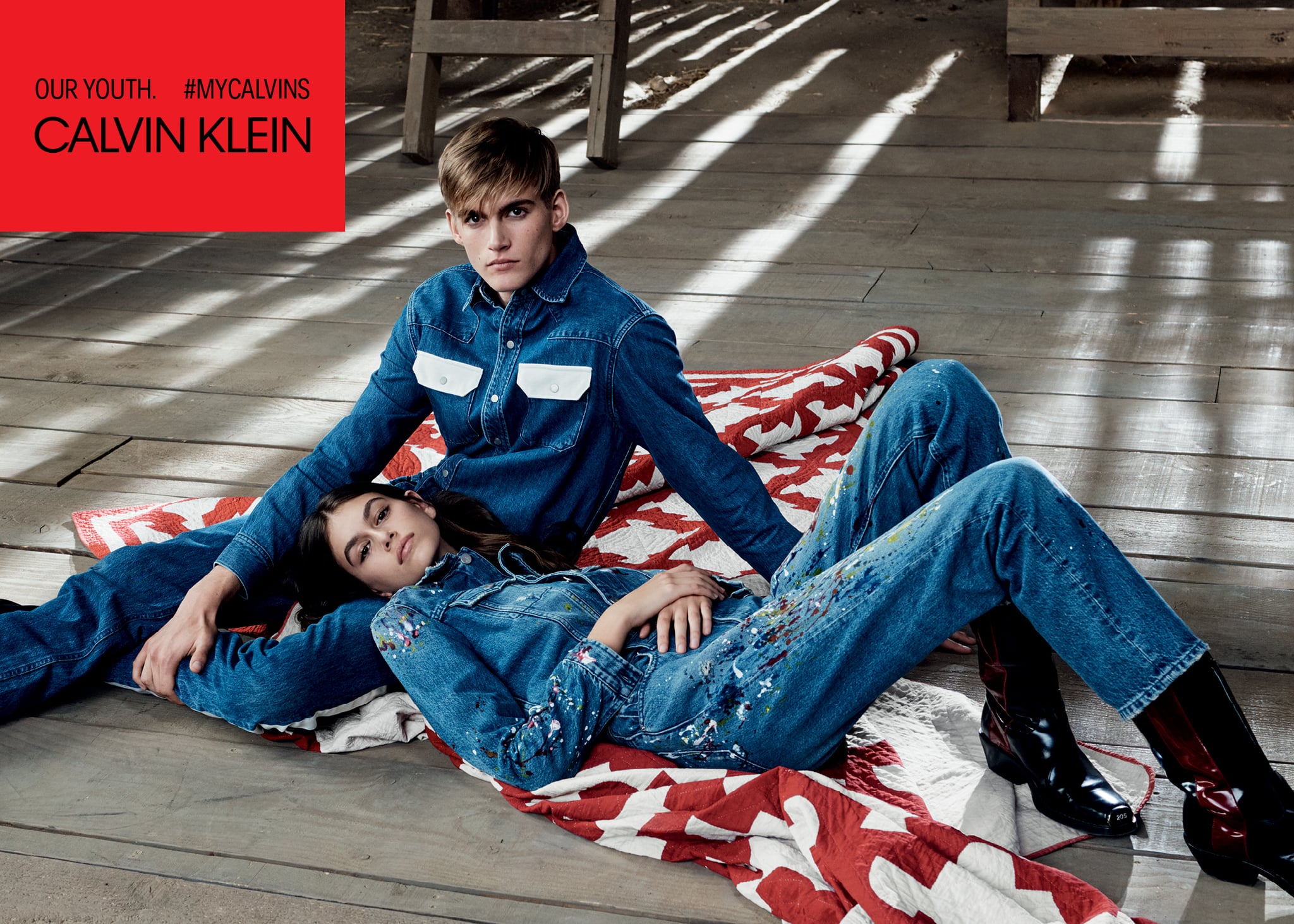 Lover og forskrifter karton drag Kaia and Presley Gerber Calvin Klein Campaign Spring 2018 | POPSUGAR Fashion