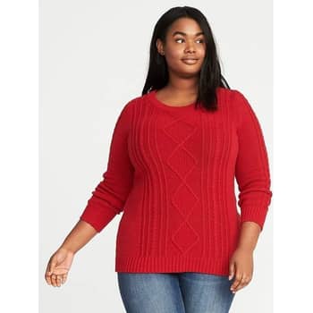 Plus size discount red sweater