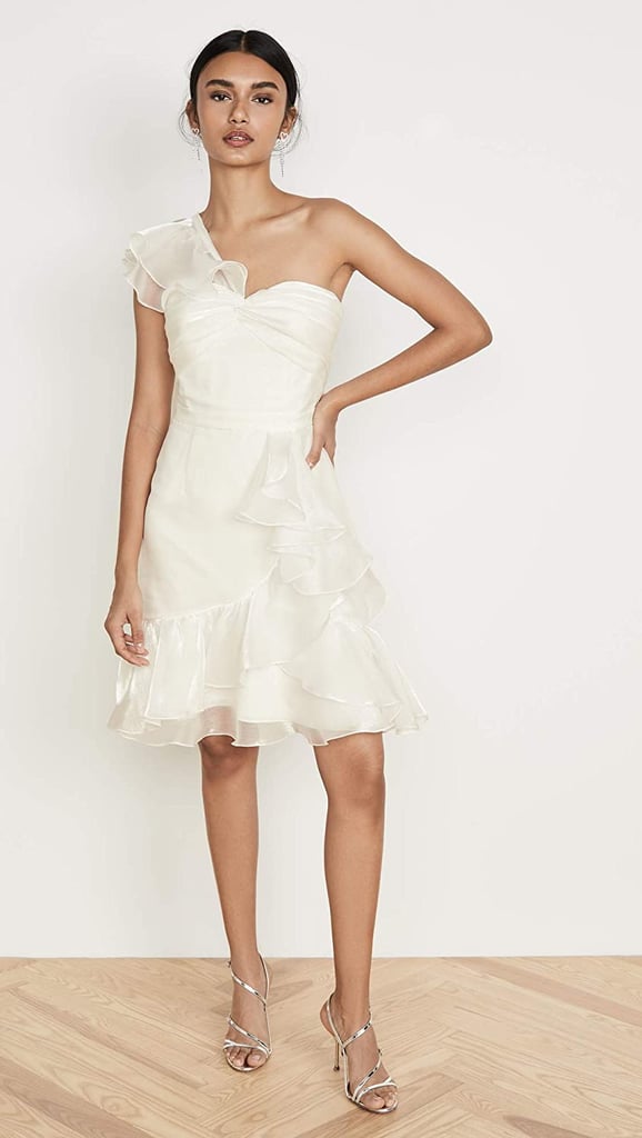 Marchesa Notte One Shoulder Cocktail Dress