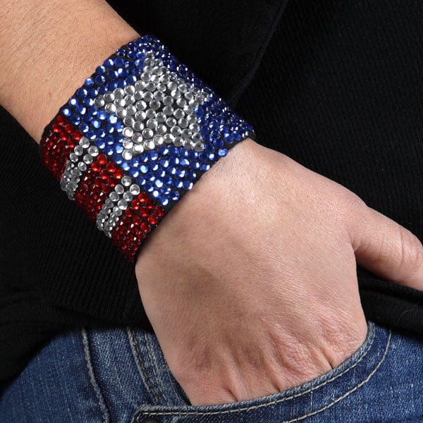 Patriotic Sparkly Cuff