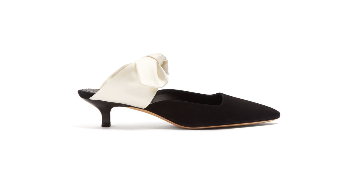 the row coco suede and satin mules