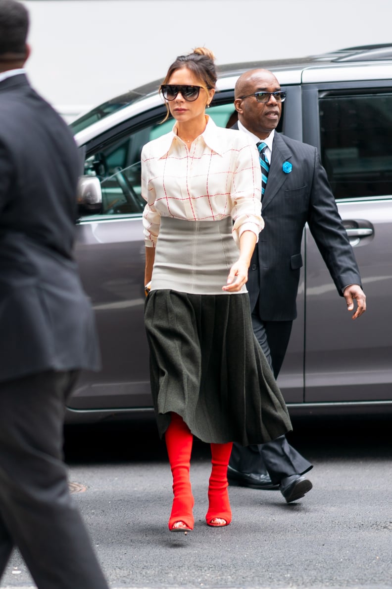 Victoria beckham red boots outlet