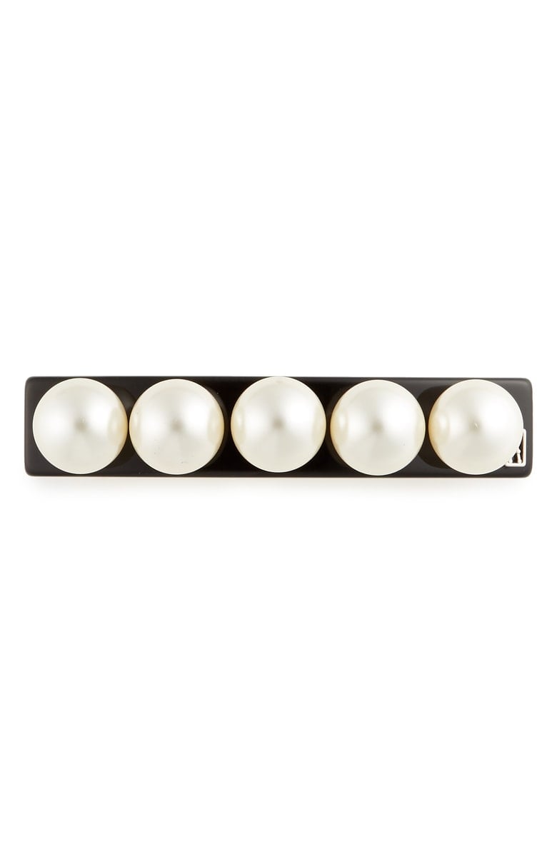 Alexandre de Paris Imitation Pearl Embellished Barrette