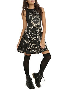 Black Marauder's Map Dress