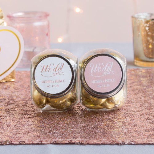 Personalized Wedding Themed Candy Jars