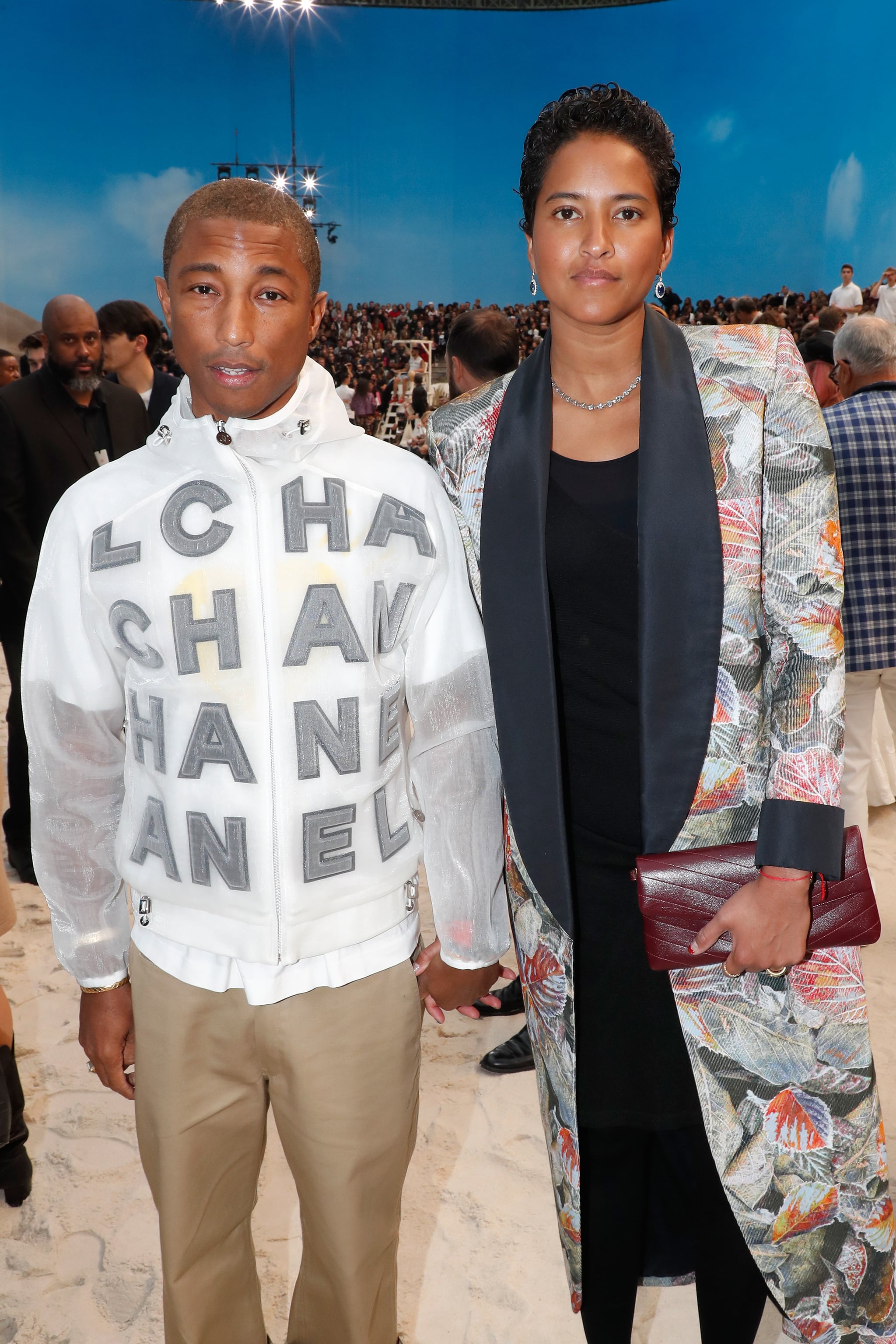 Pharrell Williams and Helen Lasichanh Are Couple Style Goals at Chanel